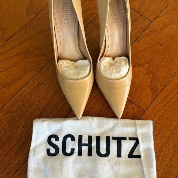SCHUTZ Lou Light Nude Pumps s - Picture 8 of 9